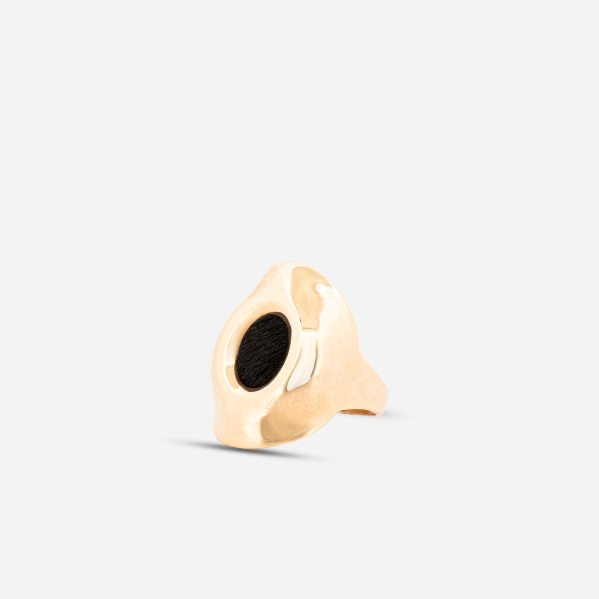 925 Sterling Silver Gold-Plated Kiswah Al-Kaabah Hajar al-Aswad Ring