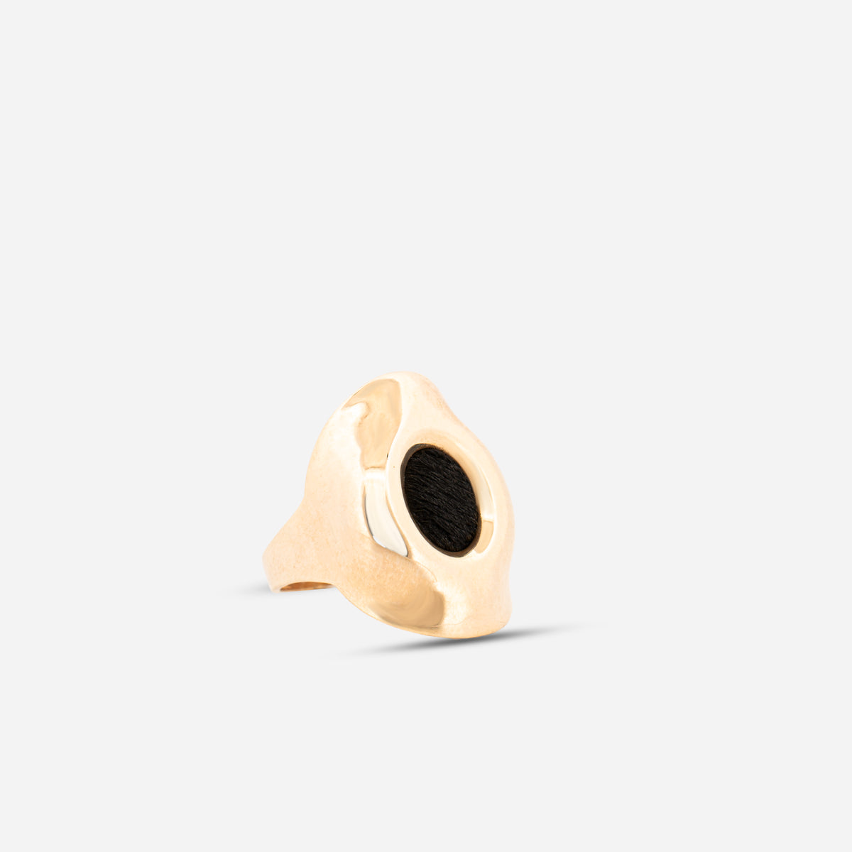925 Sterling Silver Gold-Plated Kiswah Al-Kaabah Hajar al-Aswad Ring