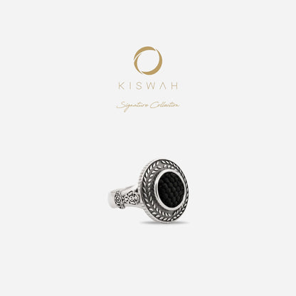 925 Sterling Silver Kiswah Al-Kaabah Traditional Islamic Ring