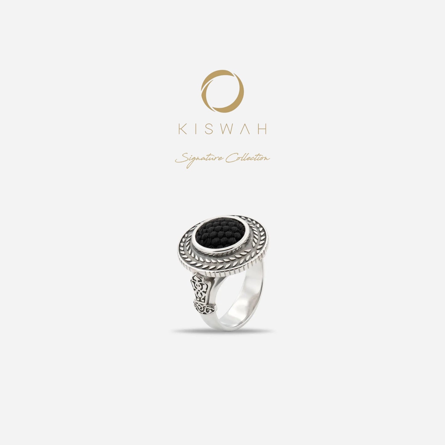 925 Sterling Silver Kiswah Al-Kaabah Traditional Islamic Ring