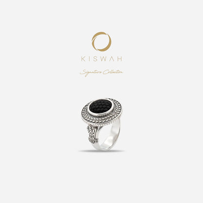 925 Sterling Silver Kiswah Al-Kaabah Traditional Islamic Ring