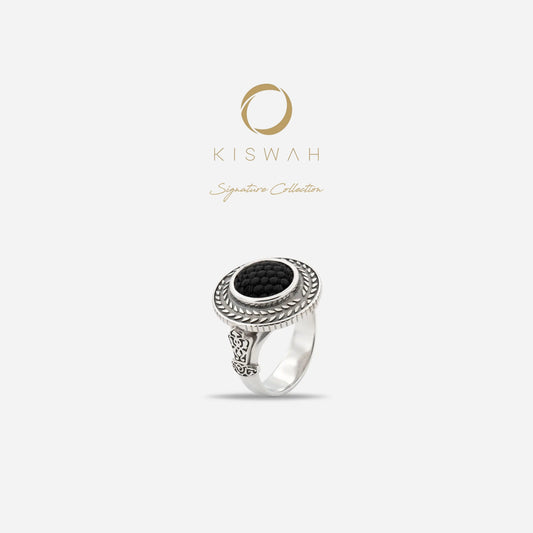 925 Sterling Silver Kiswah Al-Kaabah Traditional Islamic Ring